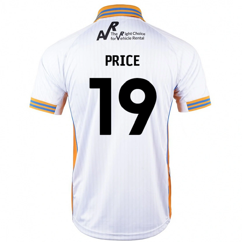 Danxen Dame Jack Price #19 Hvit Bortetrøye Drakt Trøye 2024/25 Skjorter T-Skjorte