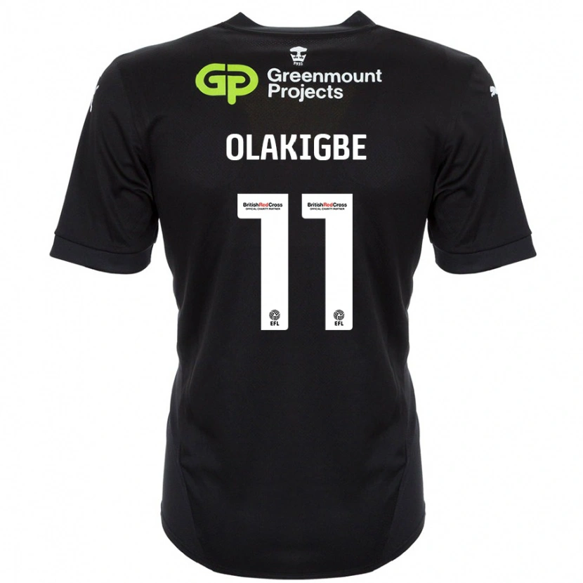 Danxen Dame Michael Olakigbe #11 Svart Bortetrøye Drakt Trøye 2024/25 Skjorter T-Skjorte