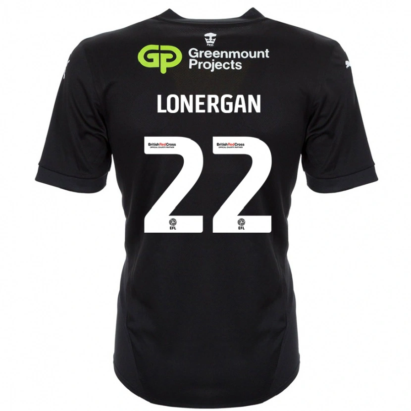 Danxen Dame Andy Lonergan #22 Svart Bortetrøye Drakt Trøye 2024/25 Skjorter T-Skjorte