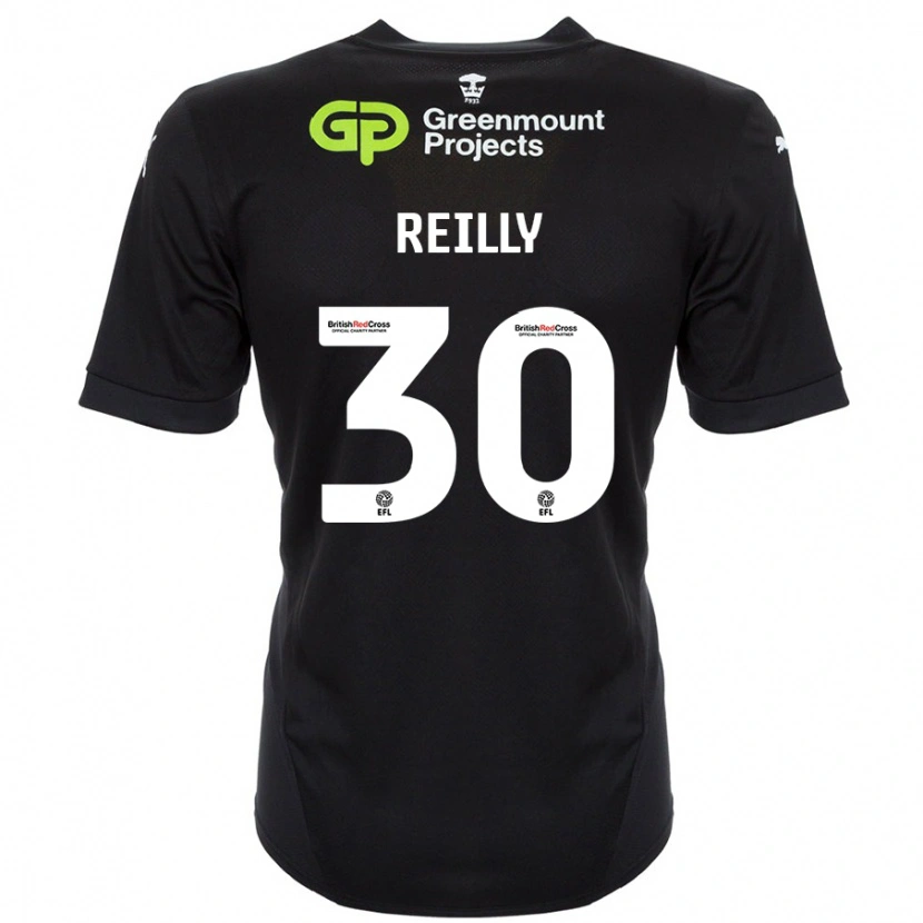 Danxen Dame Jack Reilly #30 Svart Bortetrøye Drakt Trøye 2024/25 Skjorter T-Skjorte