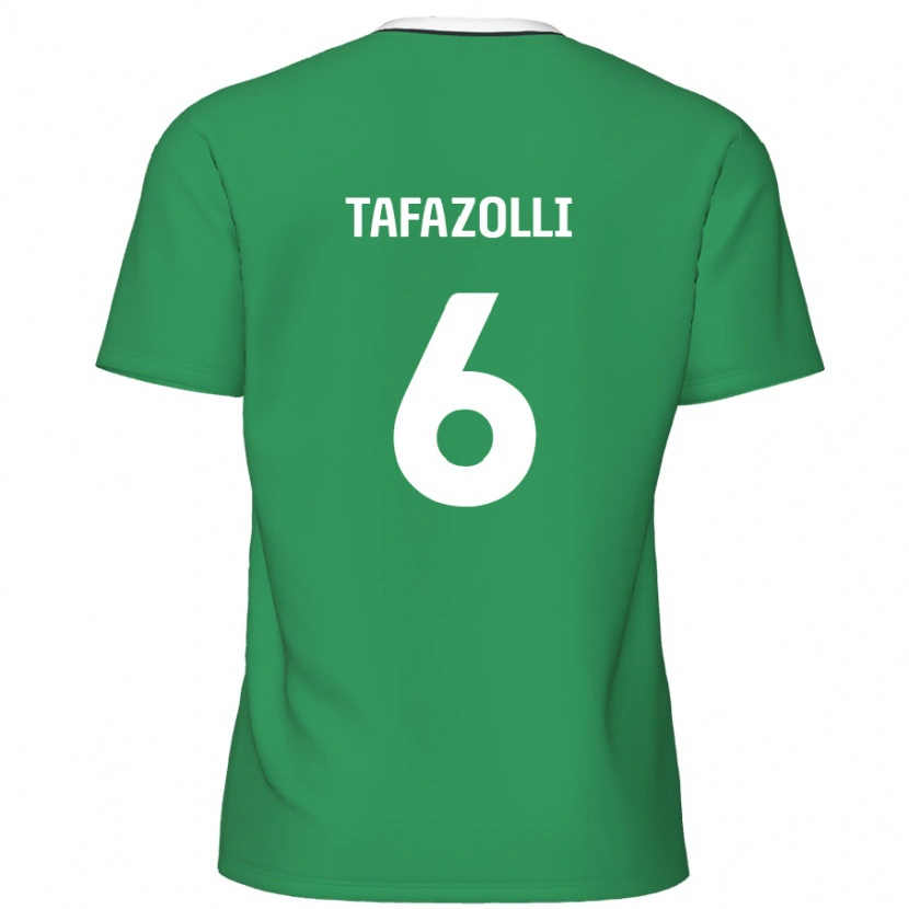 Danxen Dame Ryan Tafazolli #6 Grønne Hvite Striper Bortetrøye Drakt Trøye 2024/25 Skjorter T-Skjorte