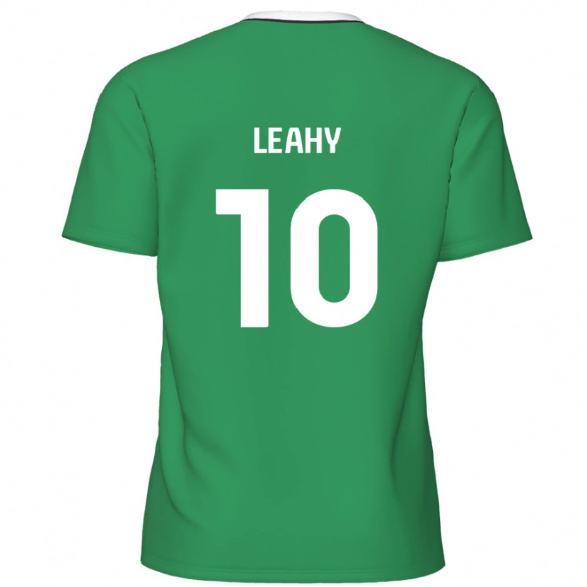 Danxen Dame Luke Leahy #10 Grønne Hvite Striper Bortetrøye Drakt Trøye 2024/25 Skjorter T-Skjorte