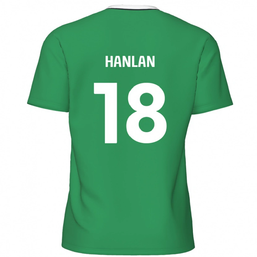 Danxen Dame Brandon Hanlan #18 Grønne Hvite Striper Bortetrøye Drakt Trøye 2024/25 Skjorter T-Skjorte