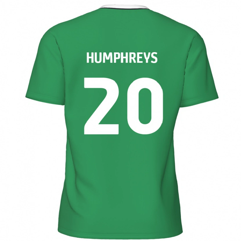 Danxen Dame Cameron Humphreys #20 Grønne Hvite Striper Bortetrøye Drakt Trøye 2024/25 Skjorter T-Skjorte
