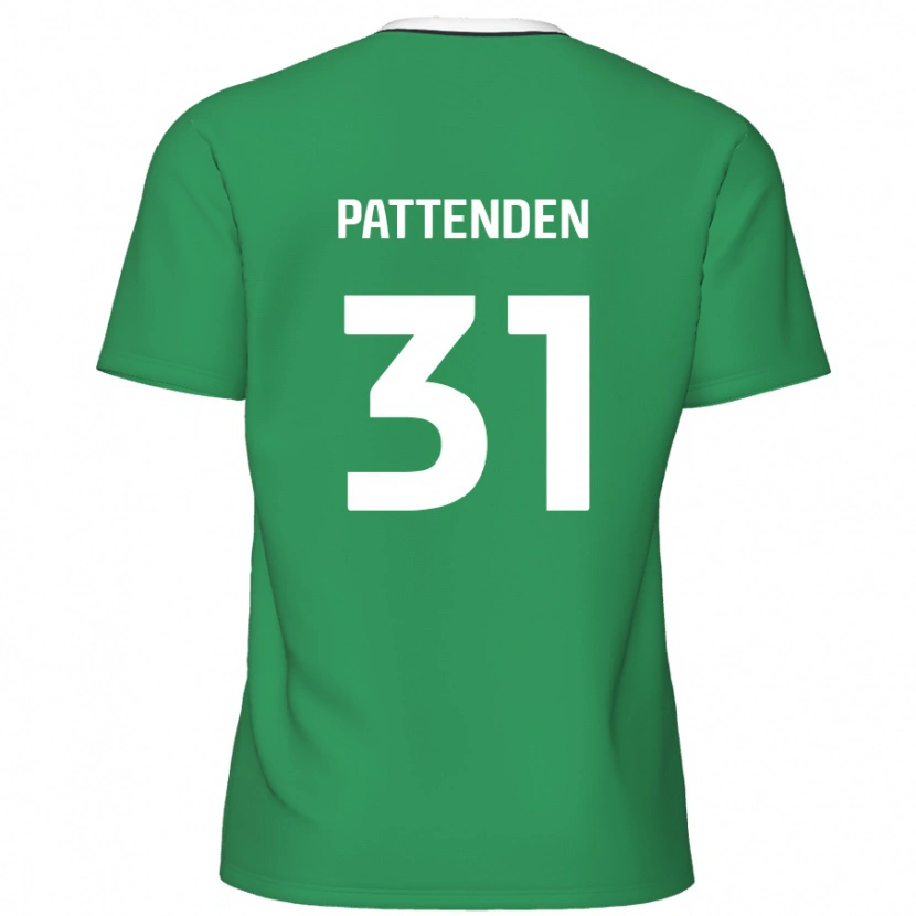 Danxen Dame Jasper Pattenden #31 Grønne Hvite Striper Bortetrøye Drakt Trøye 2024/25 Skjorter T-Skjorte