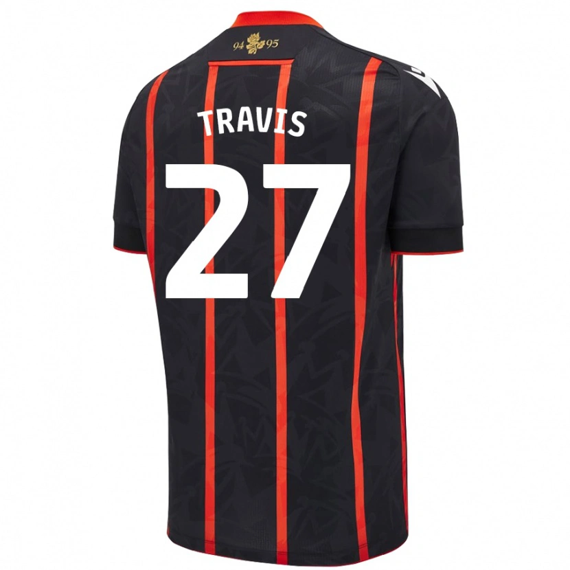 Danxen Dame Lewis Travis #27 Svart Rød Bortetrøye Drakt Trøye 2024/25 Skjorter T-Skjorte