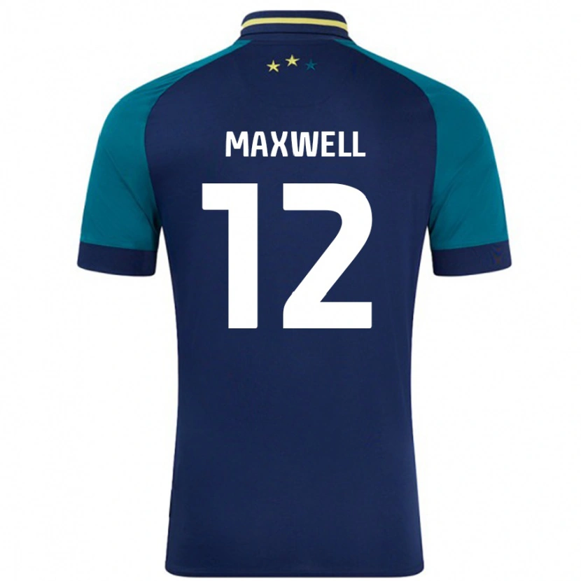 Danxen Dame Chris Maxwell #12 Marine Mørkegrønn Bortetrøye Drakt Trøye 2024/25 Skjorter T-Skjorte