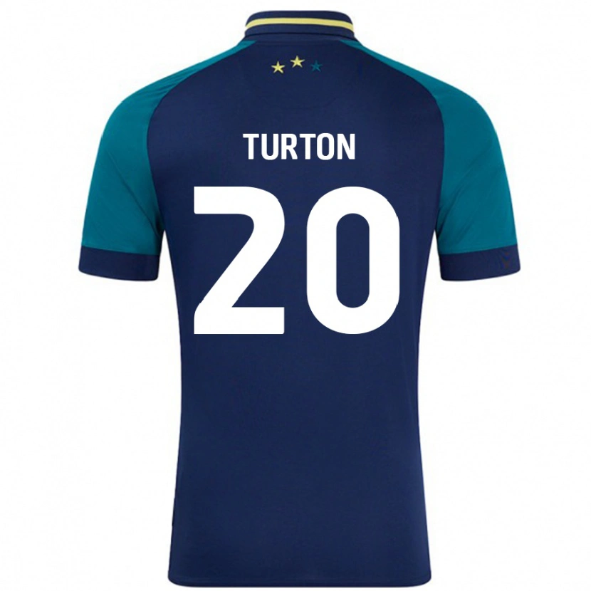 Danxen Dame Ollie Turton #20 Marine Mørkegrønn Bortetrøye Drakt Trøye 2024/25 Skjorter T-Skjorte