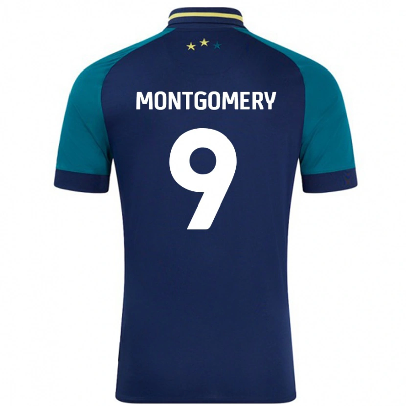 Danxen Dame Ria Montgomery #9 Marine Mørkegrønn Bortetrøye Drakt Trøye 2024/25 Skjorter T-Skjorte