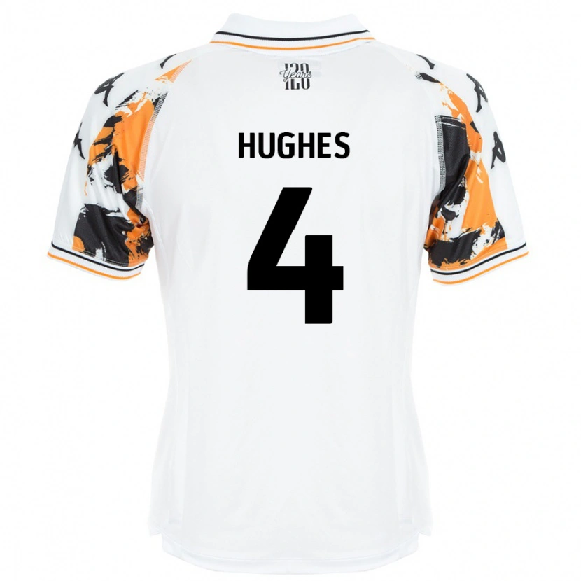 Danxen Dame Charlie Hughes #4 Hvit Bortetrøye Drakt Trøye 2024/25 Skjorter T-Skjorte