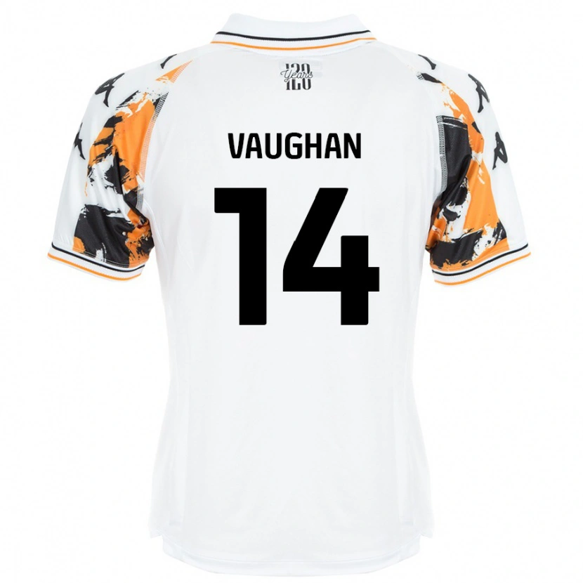 Danxen Dame Harry Vaughan #14 Hvit Bortetrøye Drakt Trøye 2024/25 Skjorter T-Skjorte