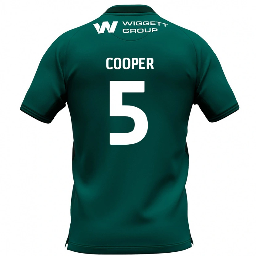 Danxen Dame Jake Cooper #5 Grønn Bortetrøye Drakt Trøye 2024/25 Skjorter T-Skjorte