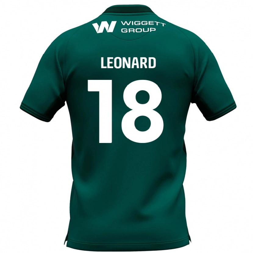Danxen Dame Ryan Leonard #18 Grønn Bortetrøye Drakt Trøye 2024/25 Skjorter T-Skjorte