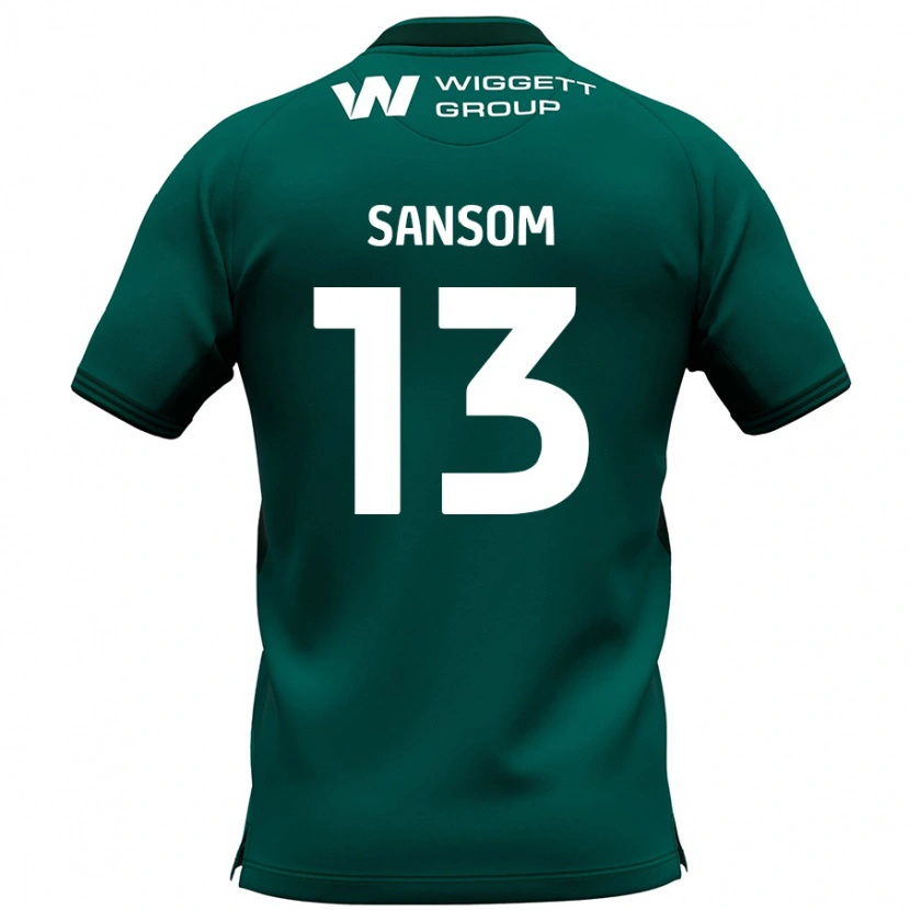 Danxen Dame Chloe Sansom #13 Grønn Bortetrøye Drakt Trøye 2024/25 Skjorter T-Skjorte