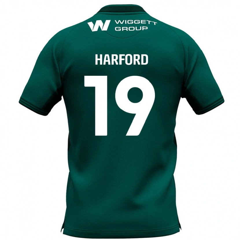 Danxen Dame Beth Harford #19 Grønn Bortetrøye Drakt Trøye 2024/25 Skjorter T-Skjorte