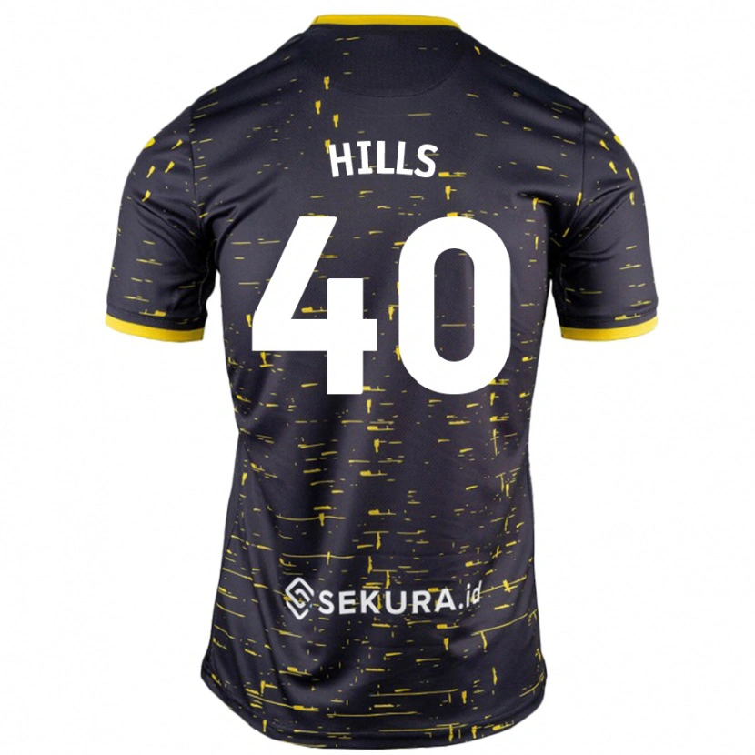 Danxen Dame Brad Hills #40 Svart Gul Bortetrøye Drakt Trøye 2024/25 Skjorter T-Skjorte