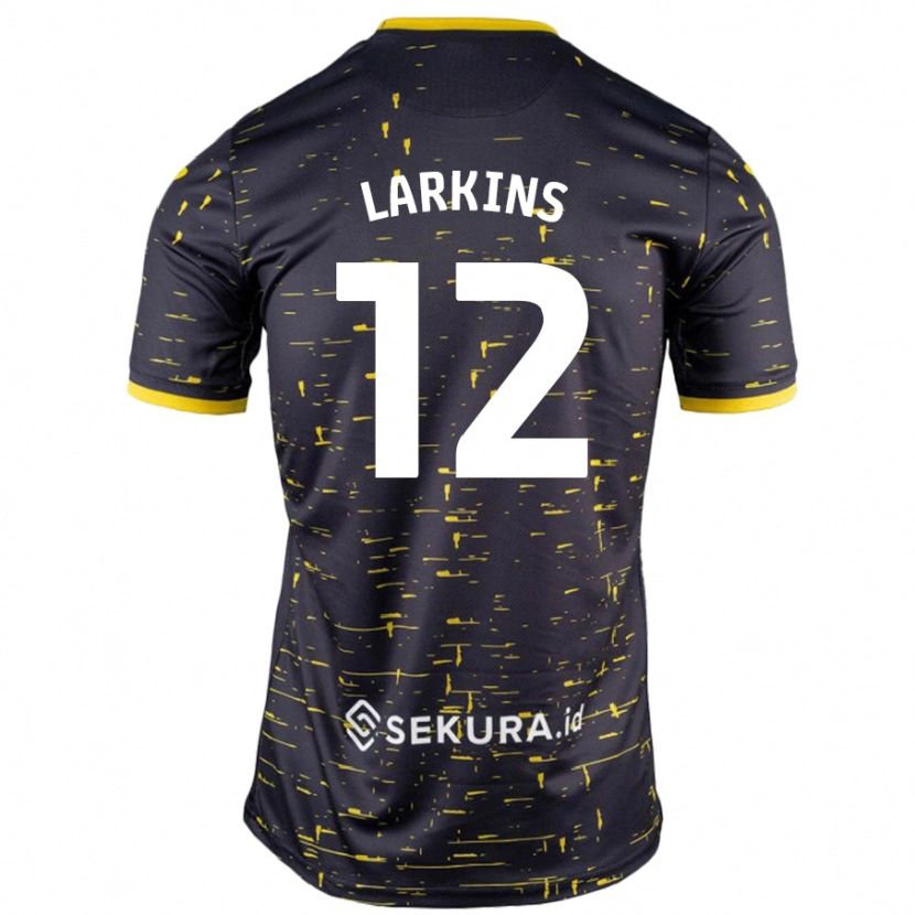 Danxen Dame Anna Larkins #12 Svart Gul Bortetrøye Drakt Trøye 2024/25 Skjorter T-Skjorte