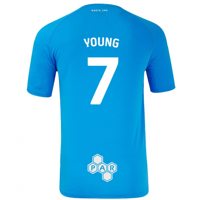 Danxen Dame Danielle Young #7 Himmelblå Bortetrøye Drakt Trøye 2024/25 Skjorter T-Skjorte