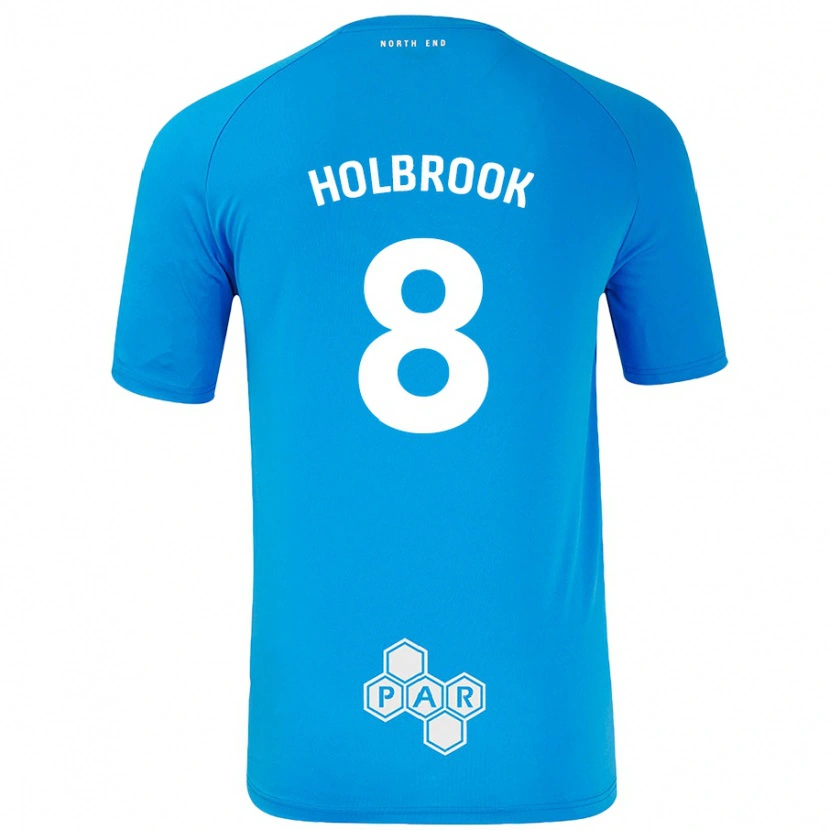 Danxen Dame Jess Holbrook #8 Himmelblå Bortetrøye Drakt Trøye 2024/25 Skjorter T-Skjorte