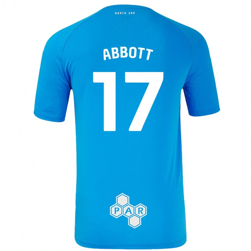 Danxen Dame Becky Abbott #17 Himmelblå Bortetrøye Drakt Trøye 2024/25 Skjorter T-Skjorte