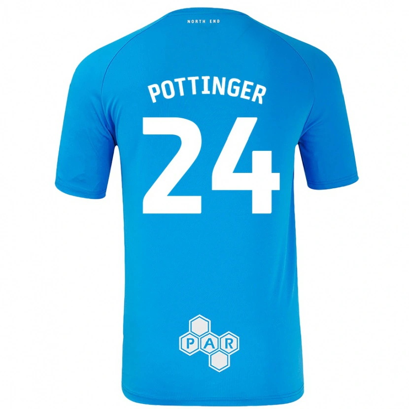 Danxen Dame Kaya Pottinger #24 Himmelblå Bortetrøye Drakt Trøye 2024/25 Skjorter T-Skjorte
