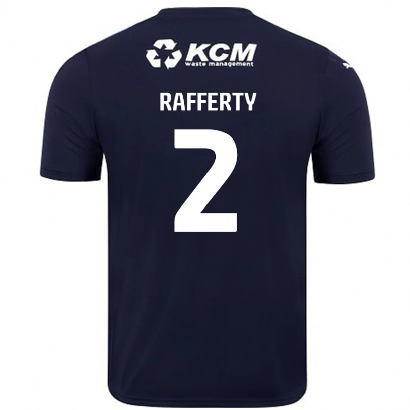 Danxen Dame Joe Rafferty #2 Marineblå Bortetrøye Drakt Trøye 2024/25 Skjorter T-Skjorte