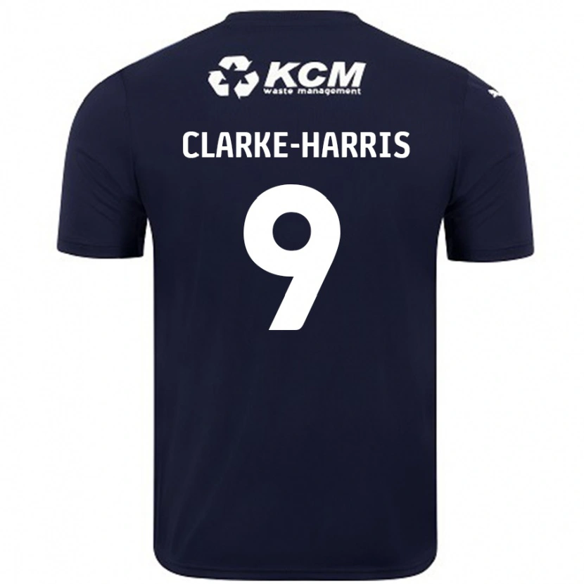 Danxen Dame Jonson Clarke-Harris #9 Marineblå Bortetrøye Drakt Trøye 2024/25 Skjorter T-Skjorte