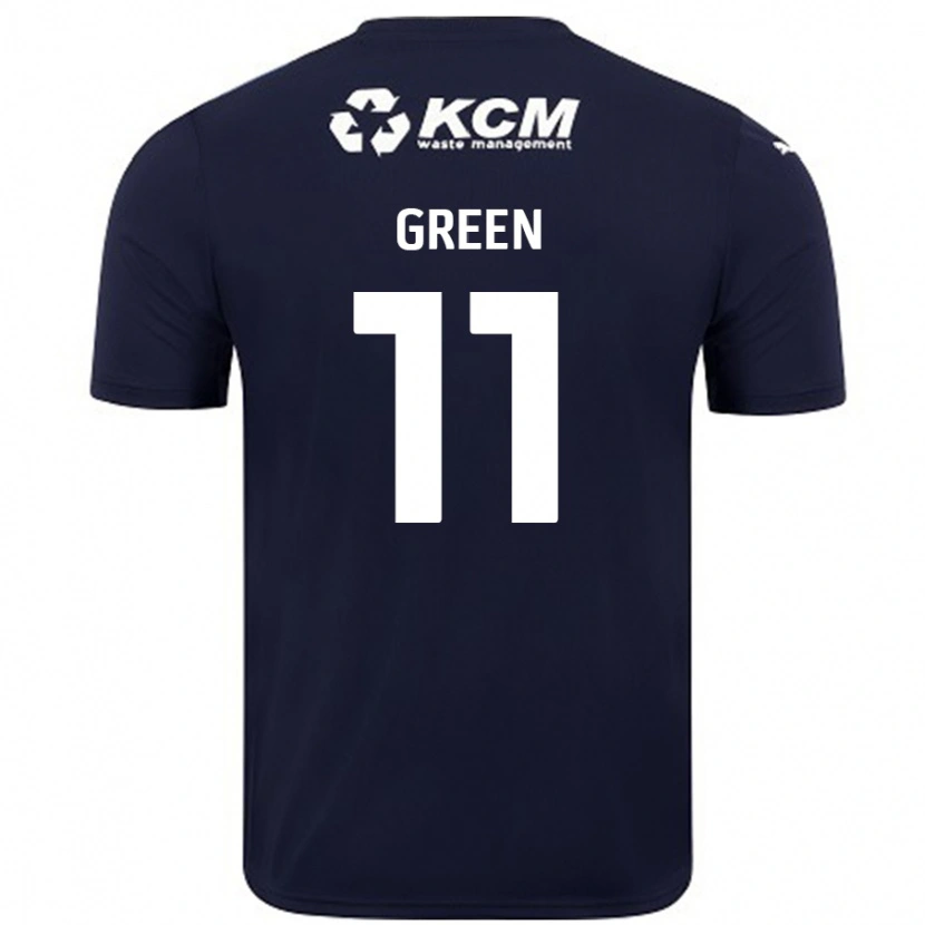 Danxen Dame Andre Green #11 Marineblå Bortetrøye Drakt Trøye 2024/25 Skjorter T-Skjorte