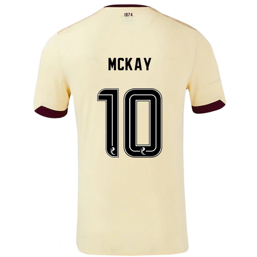 Danxen Dame Barrie Mckay #10 Krem Burgund Bortetrøye Drakt Trøye 2024/25 Skjorter T-Skjorte