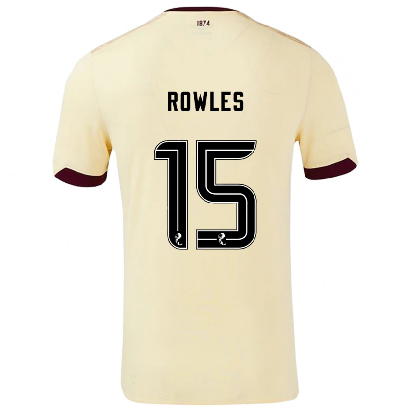 Danxen Dame Kye Rowles #15 Krem Burgund Bortetrøye Drakt Trøye 2024/25 Skjorter T-Skjorte