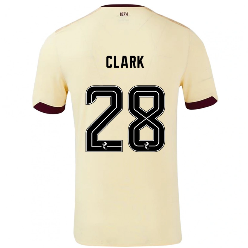 Danxen Dame Zander Clark #28 Krem Burgund Bortetrøye Drakt Trøye 2024/25 Skjorter T-Skjorte