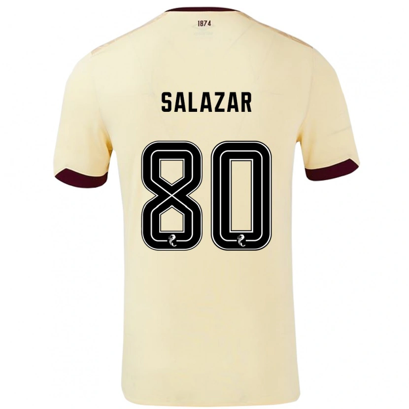 Danxen Dame Andrés Salazar #80 Krem Burgund Bortetrøye Drakt Trøye 2024/25 Skjorter T-Skjorte