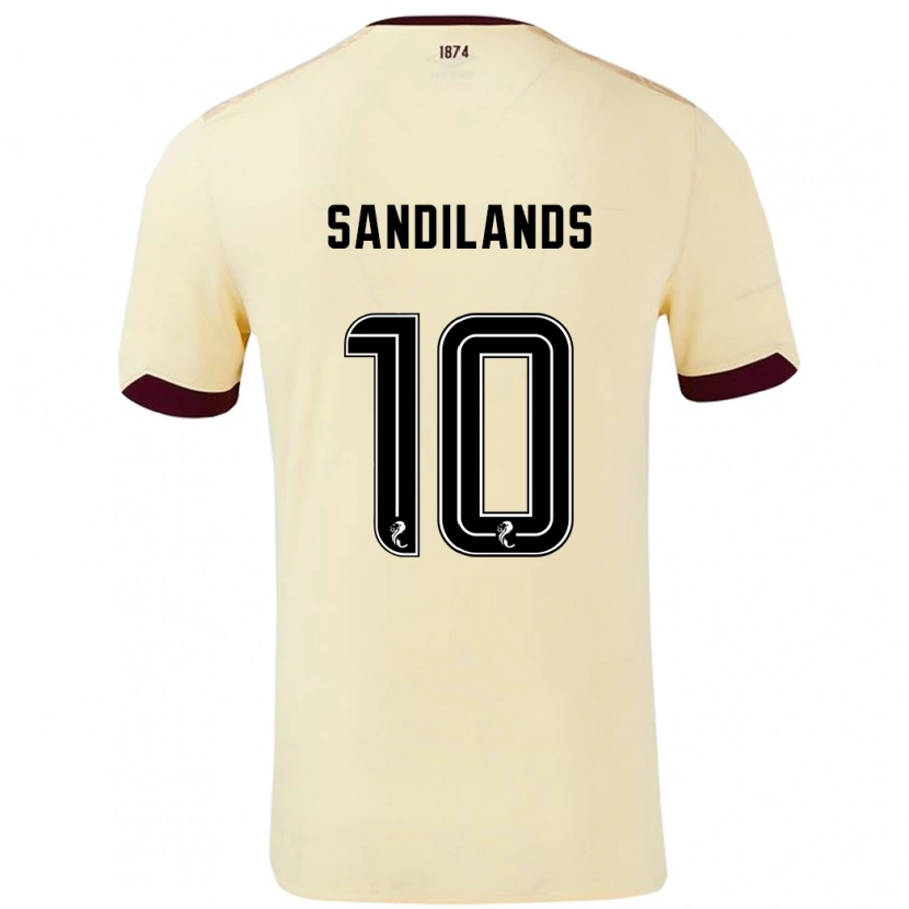 Danxen Dame Callum Sandilands #10 Krem Burgund Bortetrøye Drakt Trøye 2024/25 Skjorter T-Skjorte