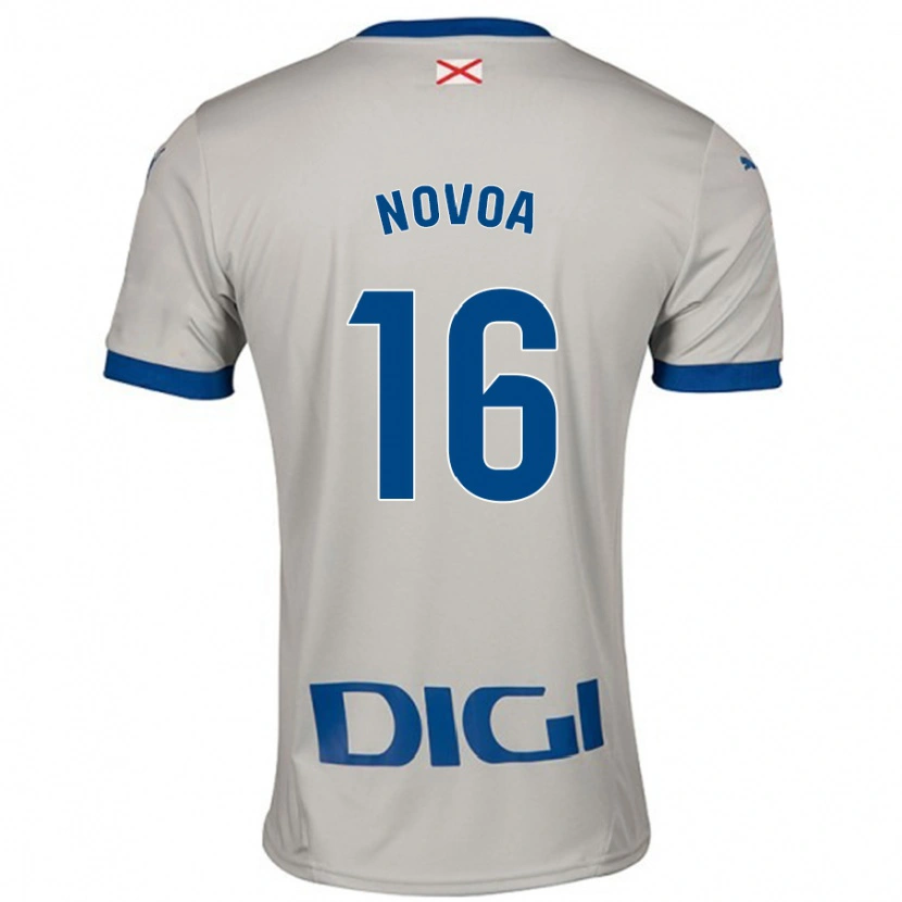 Danxen Dame Hugo Novoa #16 Lys Grå Bortetrøye Drakt Trøye 2024/25 Skjorter T-Skjorte