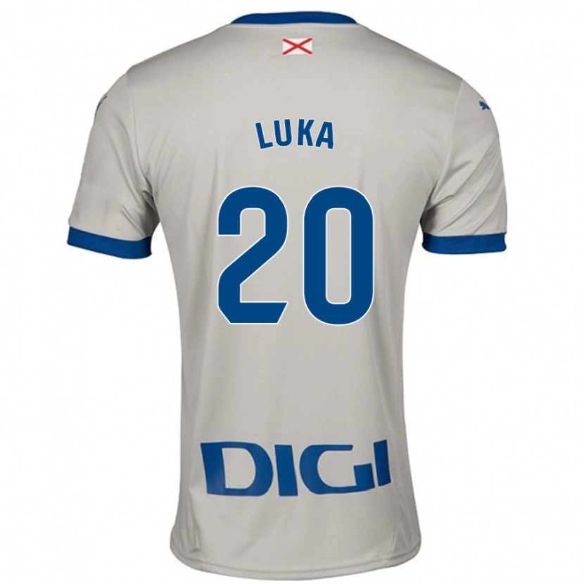 Danxen Dame Luka Romero #20 Lys Grå Bortetrøye Drakt Trøye 2024/25 Skjorter T-Skjorte