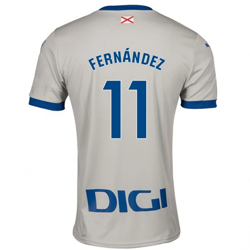 Danxen Dame Imanol Fernández #11 Lys Grå Bortetrøye Drakt Trøye 2024/25 Skjorter T-Skjorte