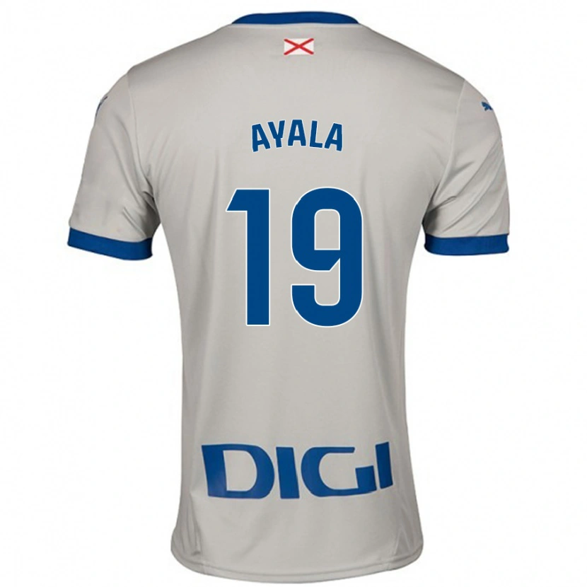 Danxen Dame Axel Ayala #19 Lys Grå Bortetrøye Drakt Trøye 2024/25 Skjorter T-Skjorte
