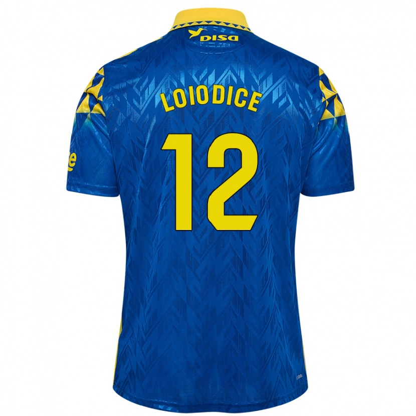 Danxen Dame Enzo Loiodice #12 Blå Gul Bortetrøye Drakt Trøye 2024/25 Skjorter T-Skjorte