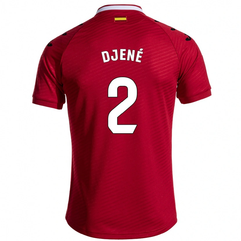 Danxen Dame Djené #2 Mørk Rød Bortetrøye Drakt Trøye 2024/25 Skjorter T-Skjorte