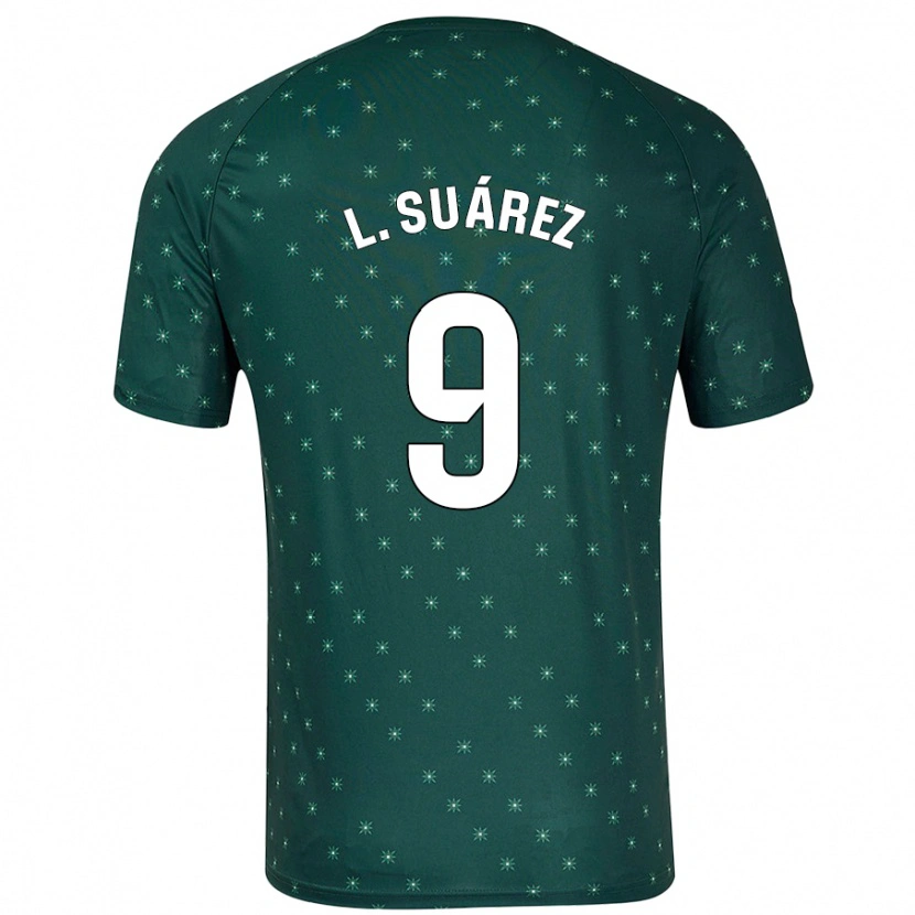 Danxen Dame Luis Suárez #9 Mørkegrønn Bortetrøye Drakt Trøye 2024/25 Skjorter T-Skjorte
