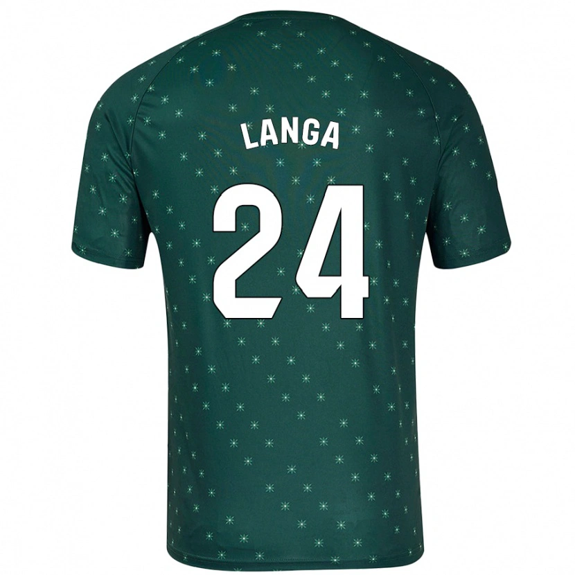 Danxen Dame Bruno Langa #24 Mørkegrønn Bortetrøye Drakt Trøye 2024/25 Skjorter T-Skjorte