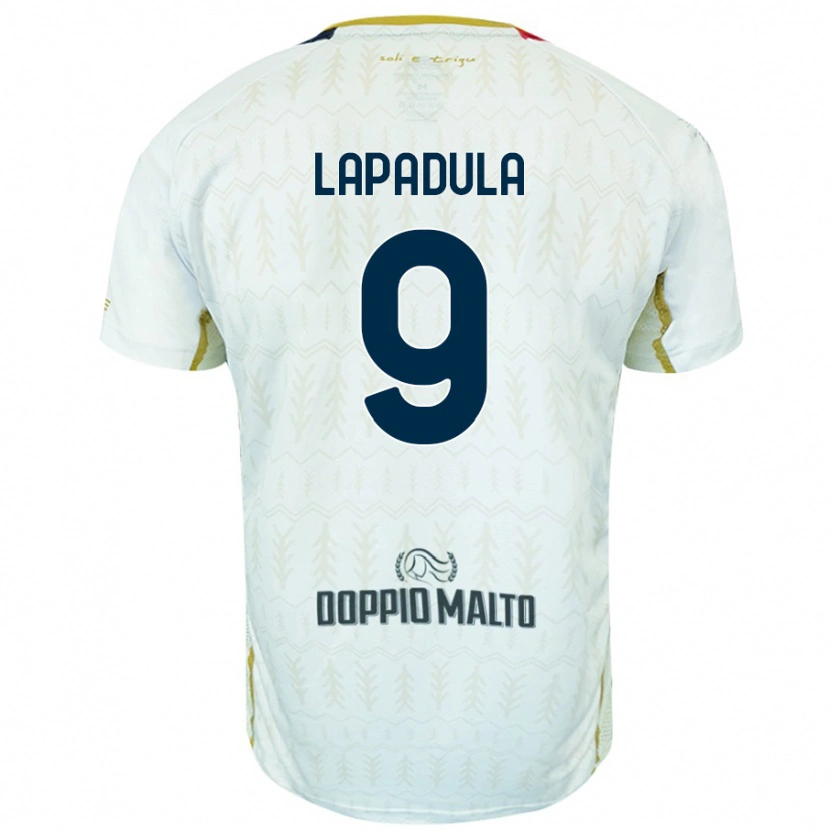Danxen Dame Gianluca Lapadula #9 Hvit Bortetrøye Drakt Trøye 2024/25 Skjorter T-Skjorte
