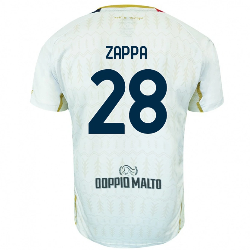 Danxen Dame Gabriele Zappa #28 Hvit Bortetrøye Drakt Trøye 2024/25 Skjorter T-Skjorte