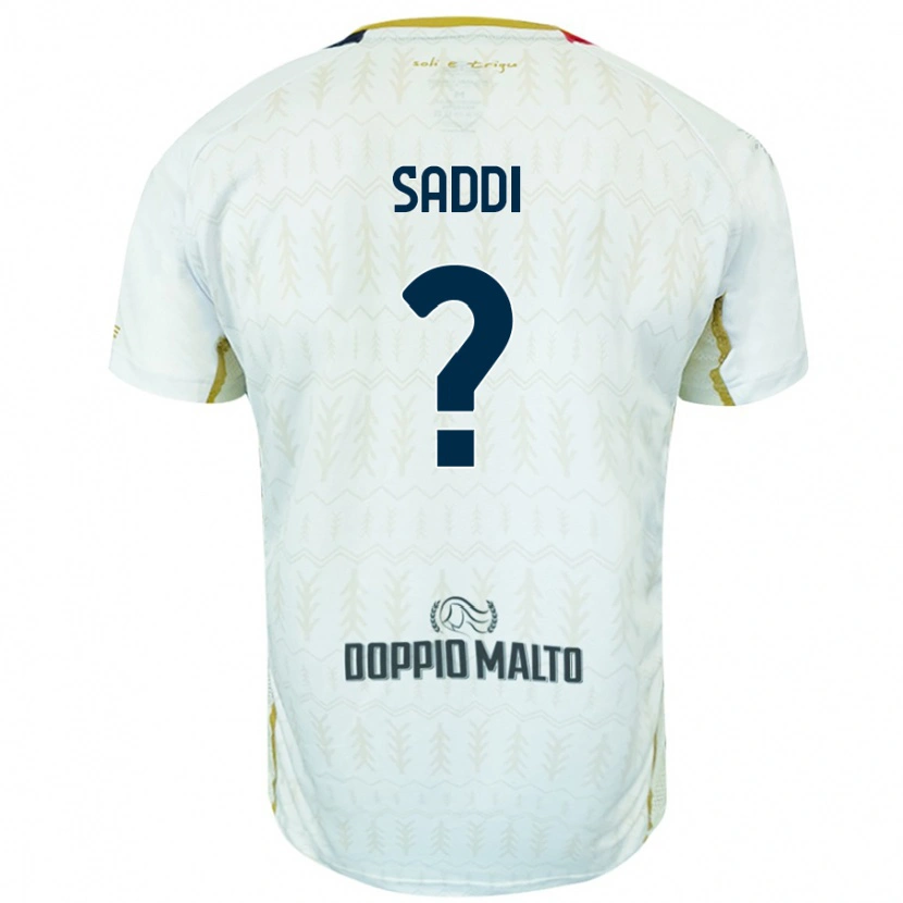 Danxen Dame Gianluca Saddi #0 Hvit Bortetrøye Drakt Trøye 2024/25 Skjorter T-Skjorte