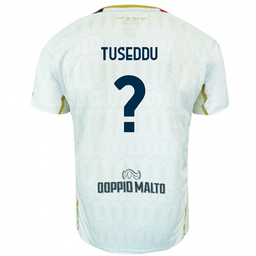 Danxen Dame Alessio Tuseddu #0 Hvit Bortetrøye Drakt Trøye 2024/25 Skjorter T-Skjorte
