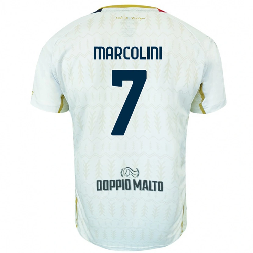 Danxen Dame Diego Marcolini #7 Hvit Bortetrøye Drakt Trøye 2024/25 Skjorter T-Skjorte