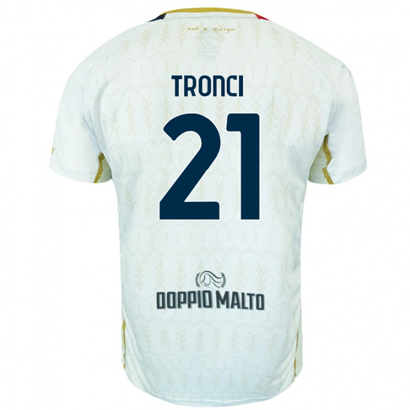 Danxen Dame Luca Tronci #21 Hvit Bortetrøye Drakt Trøye 2024/25 Skjorter T-Skjorte