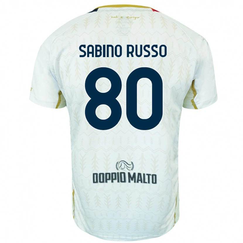 Danxen Dame Alessandro Sabino Russo #80 Hvit Bortetrøye Drakt Trøye 2024/25 Skjorter T-Skjorte