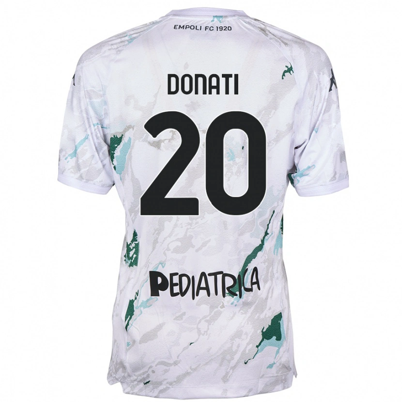 Danxen Dame Francesco Donati #20 Grå Bortetrøye Drakt Trøye 2024/25 Skjorter T-Skjorte