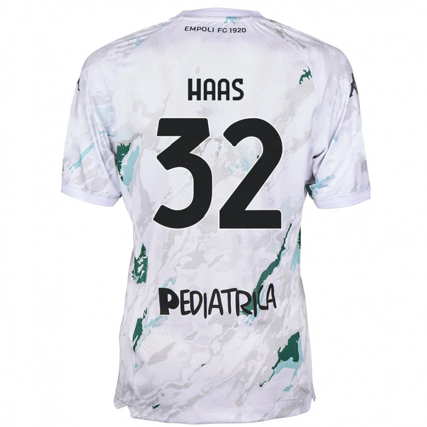 Danxen Dame Nicolas Haas #32 Grå Bortetrøye Drakt Trøye 2024/25 Skjorter T-Skjorte